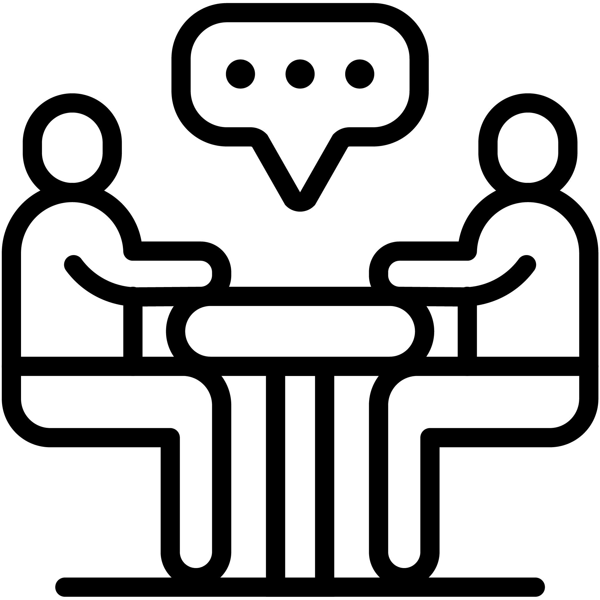 2 people sitting at a table representing talking with employers